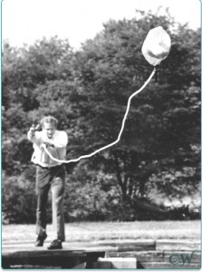 Charlie Walbridge using throw bag. 