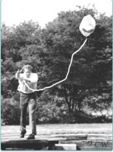 Charlie Walbridge using throw bag.