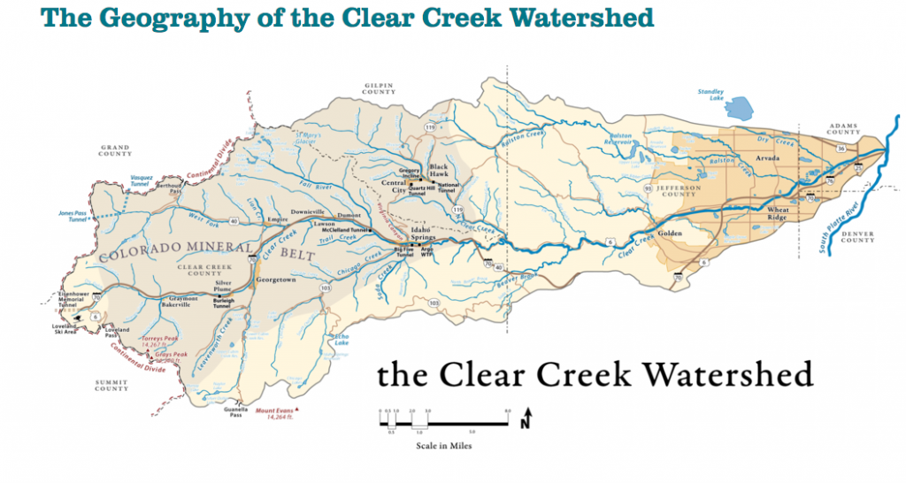 Clear Creek Watershed map