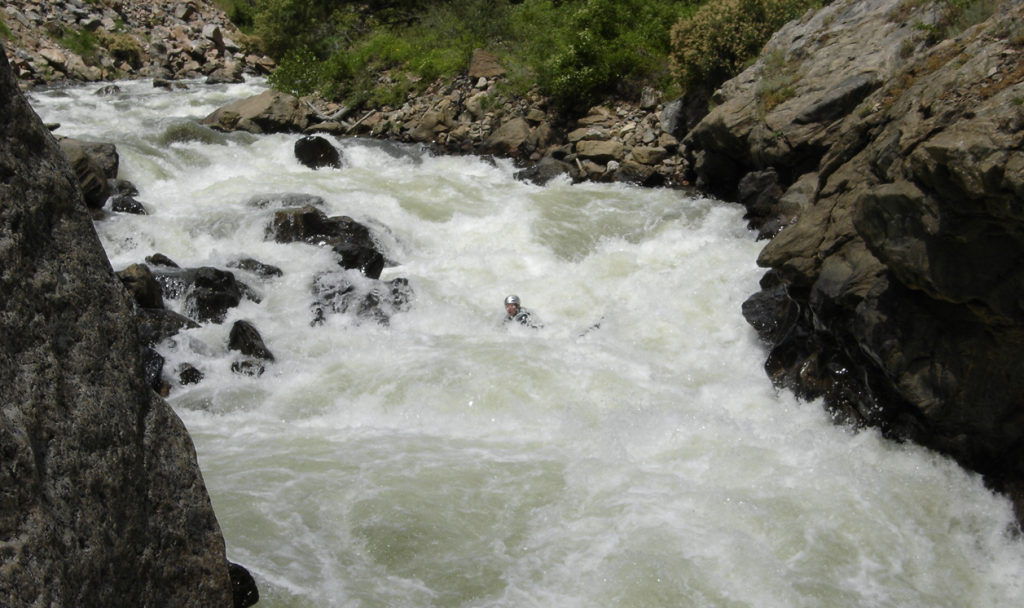 Whitewater Rapid on Clear Creek River in Colorado